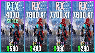 RTX 4070 SUPER vs RX 7800 XT vs RX 7700 XT vs RX 7600 XT  Test in 25 Games [upl. by Velleman]