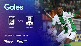 Nacional vs Once Caldas Goles  Liga BetPlay Dimayor 20231  Fecha 1 [upl. by Anuahc]