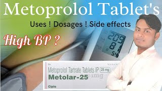 Metoprolol  Metoprolol tartrate tablets ip 25mg  Metolar 25 uses in hindi  Betaloc 25 mg tablet [upl. by Stevena230]