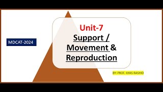 UNIT 7 full review Support movement amp Reproduction MDCAT 24 [upl. by Leanor]