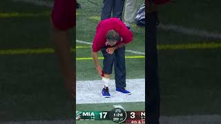 Bill Belichick throws challenge flag right next to ref patriots nflhighlights dolphins [upl. by Neetsirk]