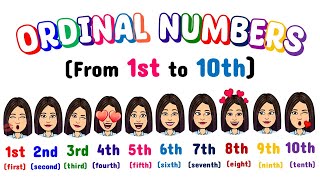 Ordinal Numbers  Ordinal Numbers 1st to 10th  Mathematics  Kindergarten  Teacher Beth Class TV [upl. by Erinna]