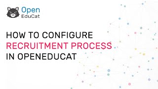 How to Configure Recruitment Process in OpenEduCat [upl. by Adnor186]