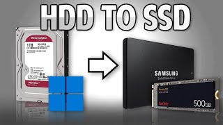 How to Move Windows from a Hard Drive to an SSD  EASIEST METHOD [upl. by Suirauqram]