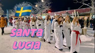 Santa Lucia  Swedish holiday of light  Christmas market [upl. by Barn126]