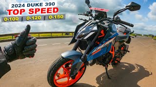 2024 New KTM Duke 390  Top Speed  0 to 100  0 to 120  1st to 6th All Gears Top Speed [upl. by Gaal51]