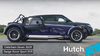 Top Drives Drag Battle  David v Goliath  Caterham v Range Rover SVR [upl. by Akceber]