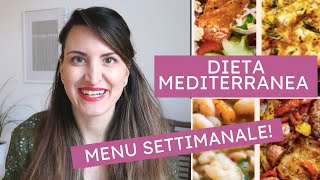 Dieta Mediterranea DIMAGRANTE  MENU completo 🥒🍷🍕 3 REGOLE PER FARLA FUNZIONARE SUBITO [upl. by Elish]