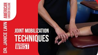 ACC PTA Instructors Demonstrate Joint Mobilization Techniques At The Wrist [upl. by Bordiuk799]