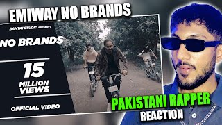 Pakistani Rapper Reacts to Emiway Bantai  No Brands [upl. by Yeargain492]