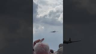 Boeing B17 Flying Fortress American Bomber At Duxford Airshow [upl. by Tuesday480]