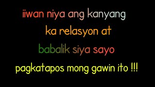 RITWAL PARA HIWALAYAN NG MAHAL MO ANG KARELASYON NIYA NGAYON AT BABALIK SIYA SAYO PC [upl. by Nednerb]