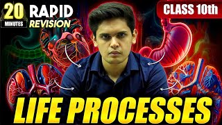 Life Processes in 20 Minutes🔥 Class 10th  Rapid Revision  Prashant Kirad [upl. by Acitel]