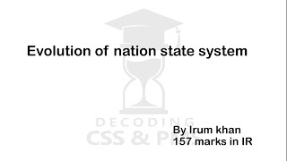 Evolution of Nation State System [upl. by Keviv574]