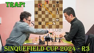 FAST TRAP Fabiano Caruana vs Nodirbek Abdusattorov  Sinquefield Cup 2024  R3 [upl. by Viking]