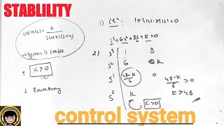 stability in control system examples  Find k [upl. by Aizirtap319]