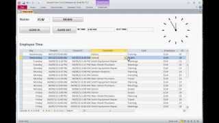 MS Access 2010 Template Task Tracker  Time Clock [upl. by Nel]