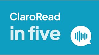 ClaroRead in Five [upl. by Alcott]