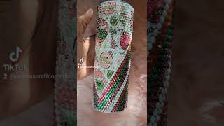 Look at that V Split Blinged out Tumbler christmas giftsideas rhinestones bling explorepage [upl. by Sidalg725]