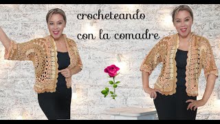 ⭐⭐⭐saco hexagonal con dos circulos tejido a crochet parte 1 con la comadre [upl. by Niowtna]