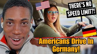 Americans First Time Driving on the German Autobahn [upl. by Ahsieker465]