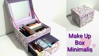 DIY How to make a makeup box minimalis  DIY makeup organizer [upl. by Hungarian]