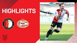 Feyenoord staat op in topper  Highlights Feyenoord  PSV  Eredivisie 20202021 [upl. by Arikahc]