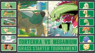 TORTERRA vs MEGANIUM  Grass Starter Pokémon Tournament Battle 1 [upl. by Laehcar]