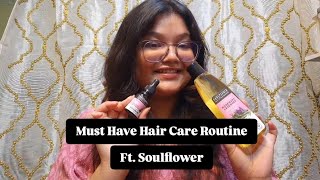 hair oiling routine ft soulflower 🌻 [upl. by Aimaj]