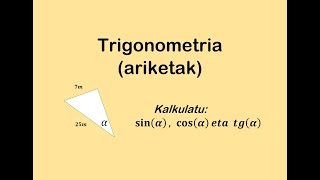 Trigonometria ariketak 1 [upl. by Thursby]