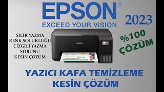 EPSON Yazıcı Kafa Temizleme KESİN ÇÖZÜM  Çizgili Yazma Soluk Yazma Hataları YAZICI TEMİZLİK 2023 [upl. by Arihk]