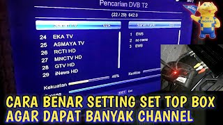 Cara Setting Set Top Box Dvbt2 [upl. by Joane]