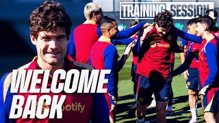 MARCOS ALONSO RETURNS  FC Barcelona Training 🔵🔴 [upl. by Wagshul960]