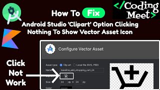 Android studio Clipart option clicking Nothing to show Vector Asset Icon [upl. by Snider482]