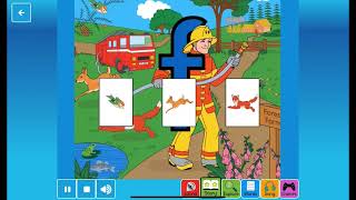 Letterland Alphabet Phonics Sounds Songs Shapes and Writing  Letter F  Firefighter Fred [upl. by Aneles]