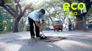 Eco India How a Mumbai resident is repairing the city’s roads one pothole at a time [upl. by Eornom]