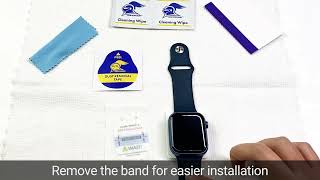 Apple watch DryMilitaryShield Screen Protector Installation Video Instruction by ArmorSuit [upl. by Radman]