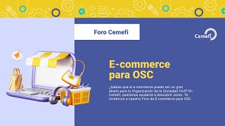 Foro Cemefi Ecommerce para las organizaciones de la sociedad civil OSC [upl. by Azila]