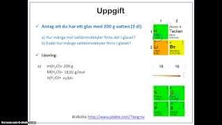 Kemiska beräkningar  Substansmängd molmassa och massa kortare och äldre version [upl. by Ann-Marie]