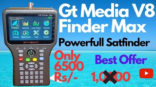 Gt Media V8 Finder Max Powerfull Digital Sattelite Finder Fully Autoroll BisskeyInternet wifi Tv [upl. by Binah]