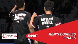 F  MD  ENDOWATANABE JPN 3 vs AHSANSETIAWAN INA 2  BWF 2019 [upl. by Adaminah]