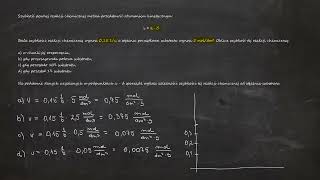 774 Szybkość pewnej reakcji chemicznej można przedstawić równaniem kinetycznym v  k · C [upl. by Johnsson156]