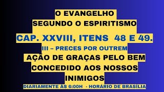 O EVANGELHO SEGUNDO O ESPIRITiSMO CAP XXVIII ITENS 48 E 49III – PRECES POR OUTREM [upl. by Eluk]