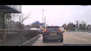 Driving on M25 M3 Motorway 🛣 From Guildford February [upl. by Hellene386]