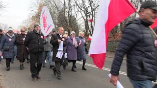 To warto zobaczyć3 WAŁBRZYSKI MARSZ NIEPODLEGŁOŚCI fragment przemarszu manifestacja święto [upl. by Nylodnarb542]