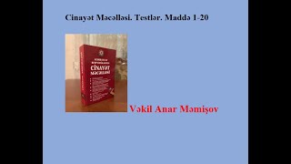 Cinayət Məcəlləsi Testlər Maddə 120 II Hissə 27 test [upl. by Bjorn]