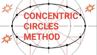 how to draw a concentric method ellipse in Hindi 🔗Enggdrawing by Sajal sirvideos 167 [upl. by Assej]