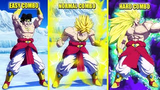 DBFZ Combos Easy vs Normal vs Hard with Zbroly [upl. by Kore134]