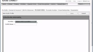 Creating an Audio Profile in Adobe Connect [upl. by Ahsienor]