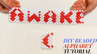 DIY HOW TO BEAD ALPHABETS WITH BEADHOW  HOW TO USE BEAD TO WRITE LETTER BEAD ALPHABETS TUTORIAL [upl. by Esther]